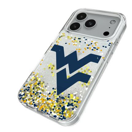West Virginia University Mountaineers Confetti Glitter Phone Case for Apple iPhone