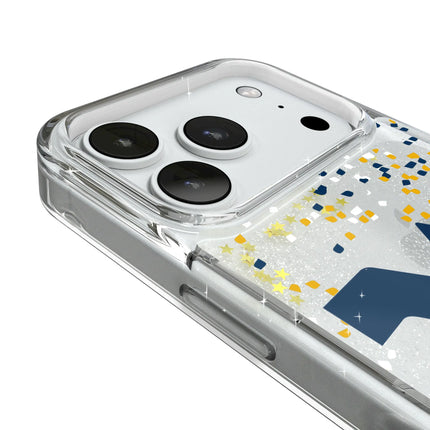 West Virginia University Mountaineers Confetti Glitter Phone Case for Apple iPhone