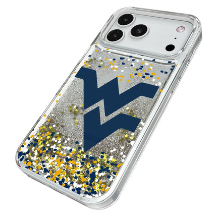 West Virginia University Mountaineers Confetti Glitter Phone Case for Apple iPhone