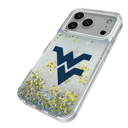 West Virginia University Mountaineers Linen Glitter Phone Case for Apple iPhone