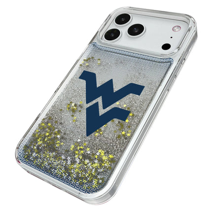 West Virginia University Mountaineers Linen Glitter Phone Case for Apple iPhone