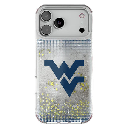 West Virginia University Mountaineers Linen Glitter Phone Case for Apple iPhone