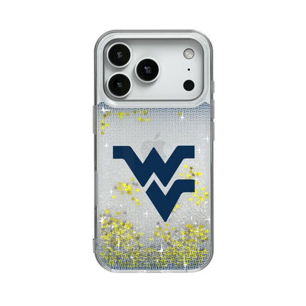 West Virginia University Mountaineers Linen Glitter Phone Case for Apple iPhone