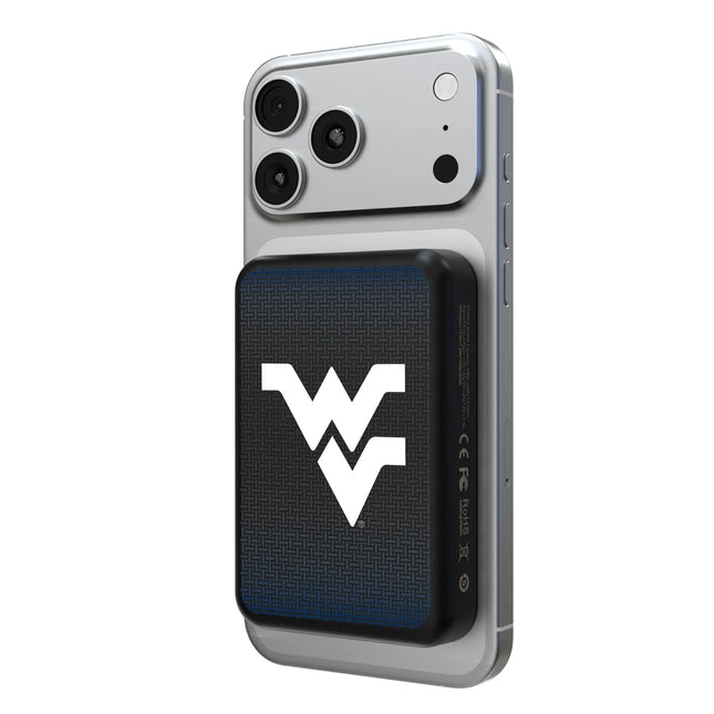 West Virginia University Mountaineers Linen Wireless Mag Power Bank