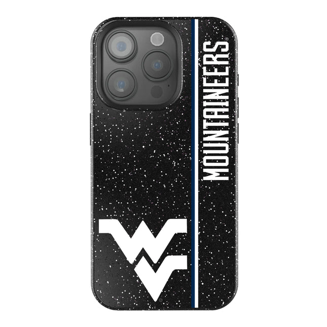 West Virginia University Mountaineers Sidebar Black Bling Phone Case for Apple iPhone