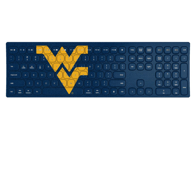West Virginia University Mountaineers Solid Curved Wireless Keyboard