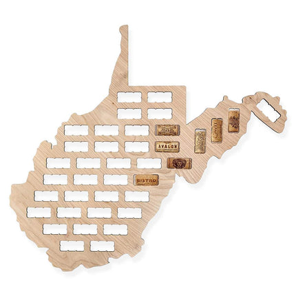 West Virginia Wine Cork Map