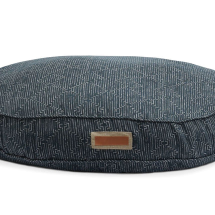 Round Pet Bed in Midnight Malamute