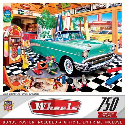 Wheels - Beach Side Chrome 750 Piece Puzzle