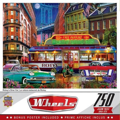 Wheels - Rickey's Diner Car 750 Piece Puzzle
