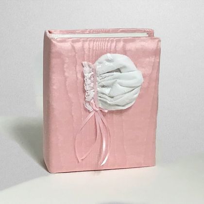 White Bonnet Personalized Baby Photo Albu