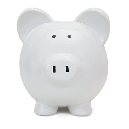 Boss Hog White Ceramic Piggy Bank