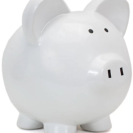 Boss Hog White Ceramic Piggy Bank