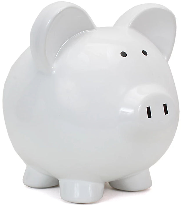 Boss Hog White Ceramic Piggy Bank