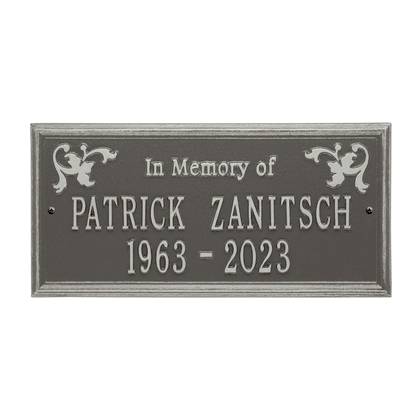 Wilmington Standard Two Line "In Memory Of" Wall Plaque