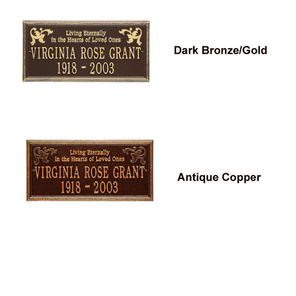 Wilmington Standard Two Line "Living Eternally" Wall Plaque