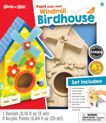 Windmill Birdhouse Wood Paint Kit
