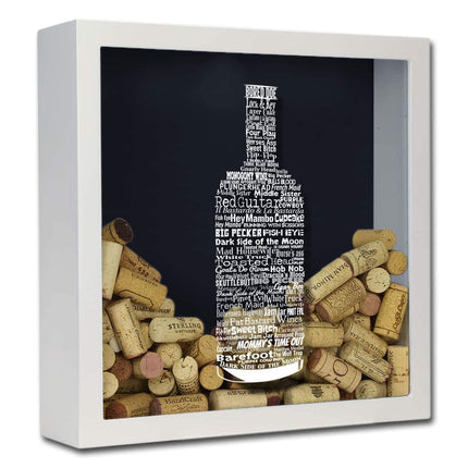 Wine Typography Wine Cork Shadow Box