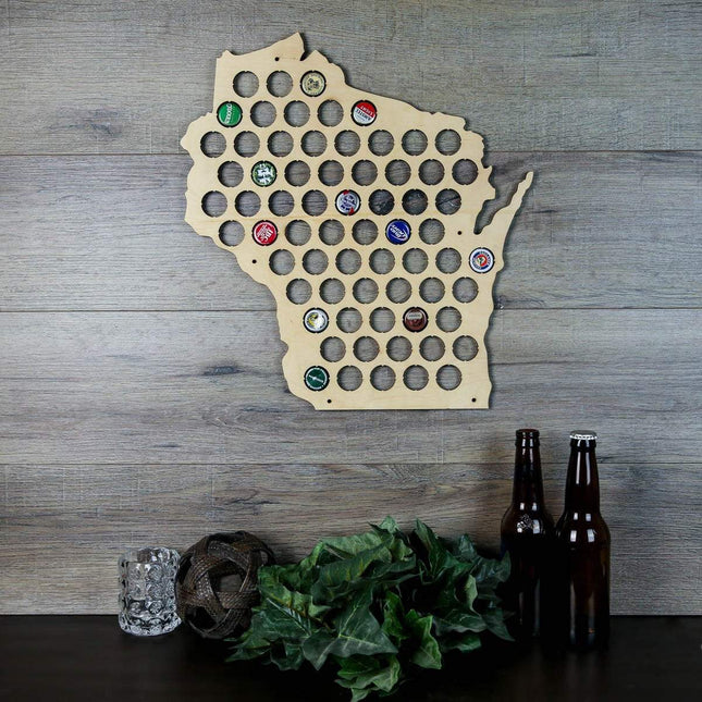 Wisconsin Beer Cap Map