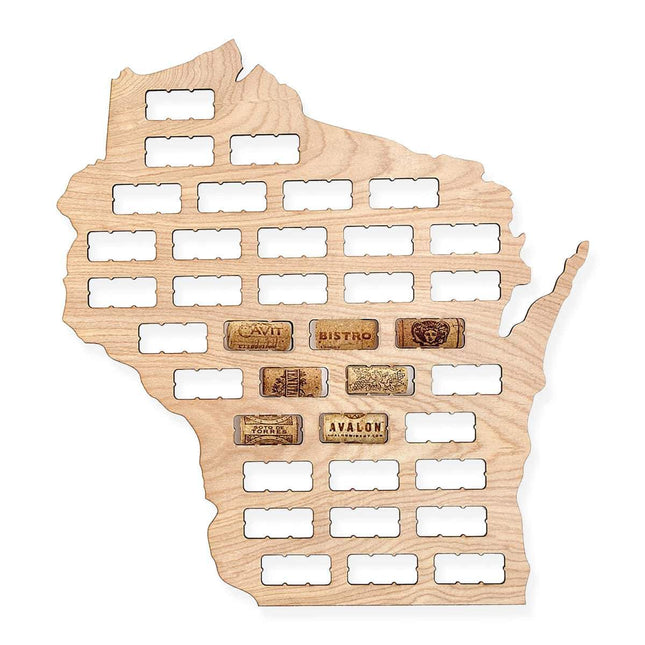 Wisconsin Wine Cork Map