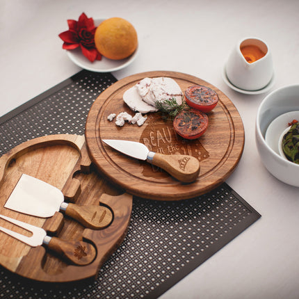 Princess & the Frog - Acacia Brie Cheese Cutting Board & Tools Set