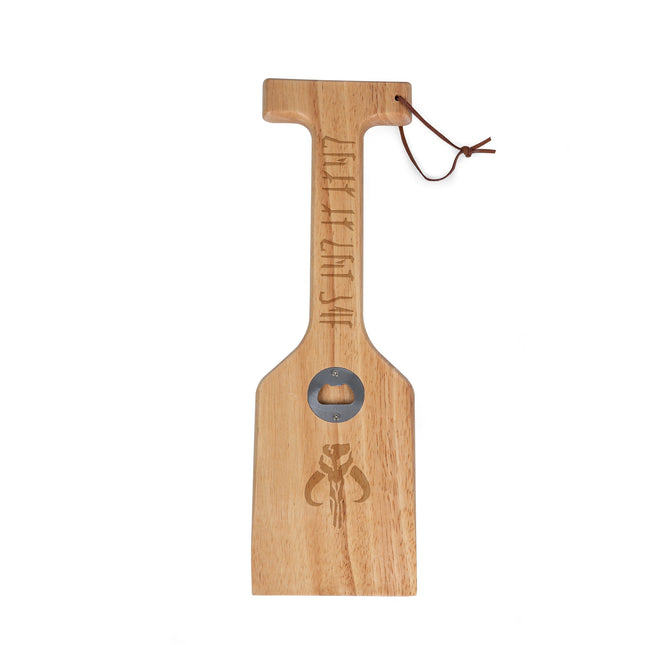 Mandalorian Mythosaur Skull - Hardwood BBQ Grill Scraper with Bottle Opener