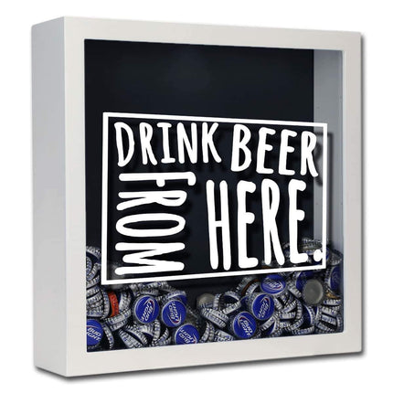 Wyoming Drink Beer From Here Beer Cap Shadow Box