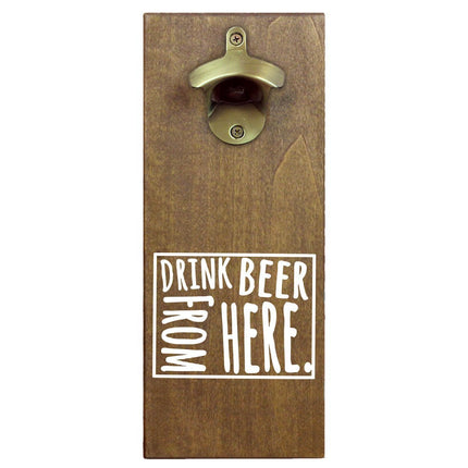 Wyoming Drink Beer From Here Cap Catching Magnetic Bottle Opener