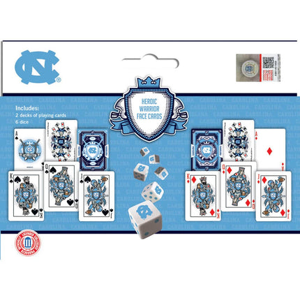 UNC Tar Heels - 2-Pack Playing Cards & Dice Set