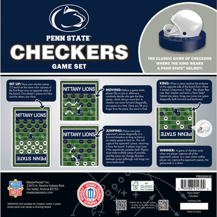 Penn State Nittany Lions Checkers Board Game