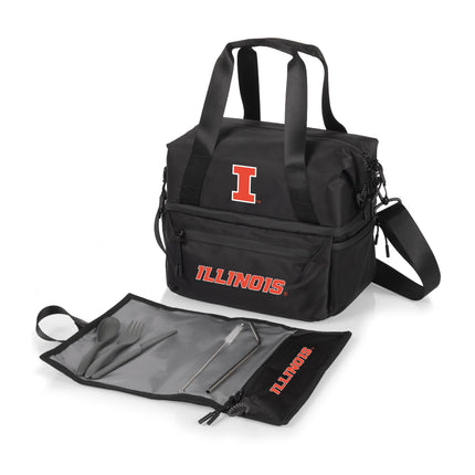 Illinois Fighting Illini Tarana Recycled Lunch Bag Cooler w Utensils