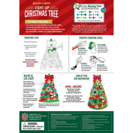 Light-Up Christmas Tree - 10" Plaster Paint Kit