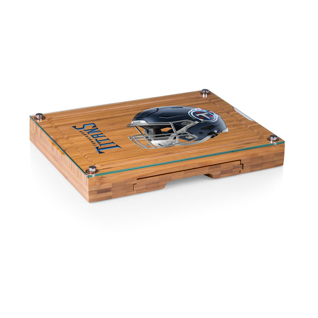 Tennessee Titans - Concerto Glass Top Cheese Cutting Board & Tools Set