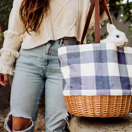 Coronado Canvas and Willow Basket Tote