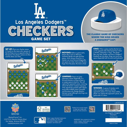 Los Angeles Dodgers Checkers Board Game