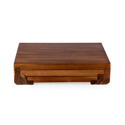 Etage Set Of 3 Acacia Serving Pedestals