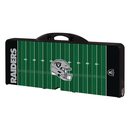 Las Vegas Raiders - Picnic Table Portable Folding Table with Seats and Umbrella