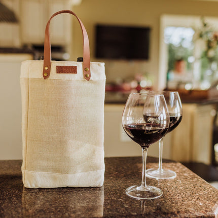 Pinot Jute 2 Bottle Insulated Wine Bag