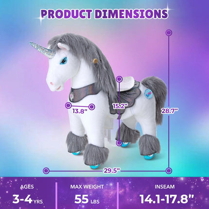Model Y® Unicorn Ride-On Toy Age 3–4 – Grey