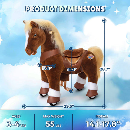 Model Y® Horse Ride-On Toy Age 3–4 – Brown