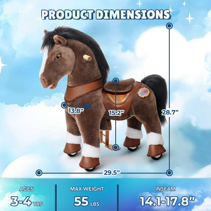 Model Y® Horse Ride-On Toy Age 3–4 – Chocolate Brown