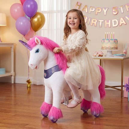 Model Y® Unicorn Ride-On Toy Age 4–7 – Pink/Purple