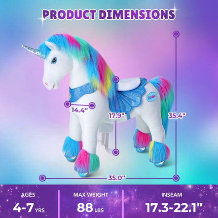 Model Y® Unicorn Ride-On Toy Age 4–7 – Rainbow