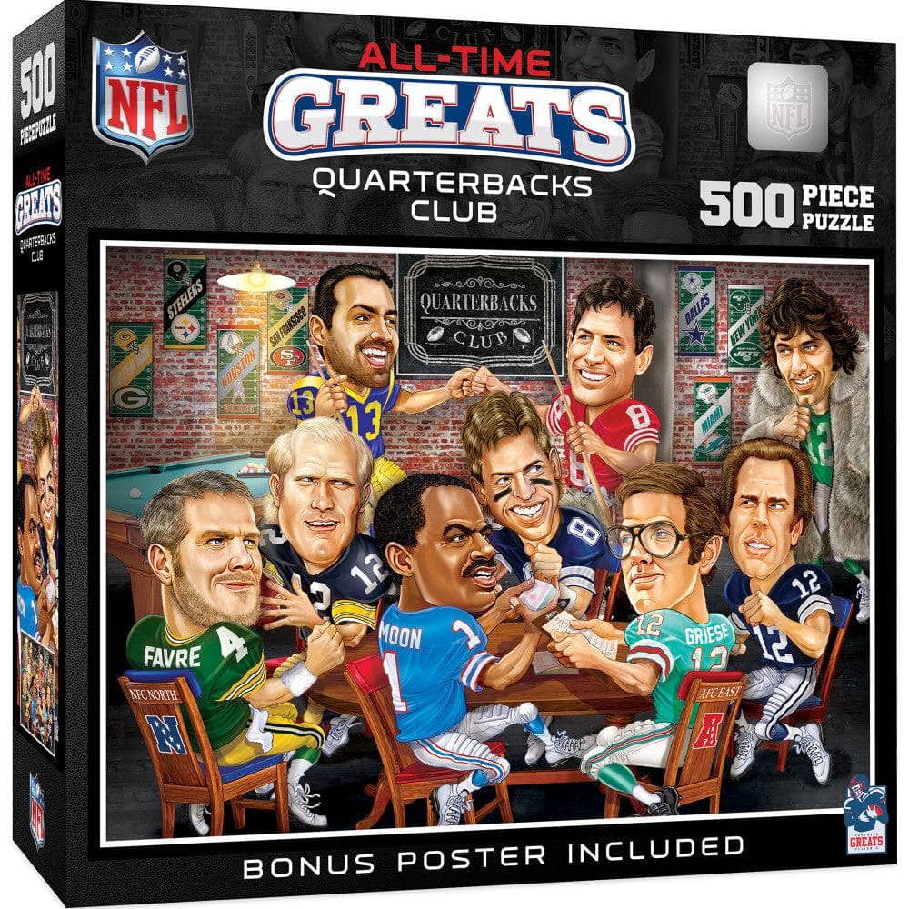 NFL All-Time Greats - Quarterbacks Club 500 Piece Jigsaw Puzzle ...