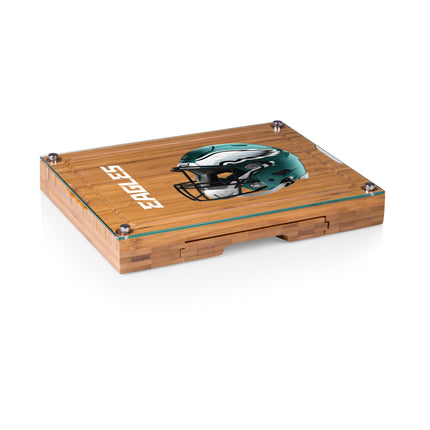 Philadelphia Eagles - Concerto Glass Top Cheese Cutting Board & Tools Set