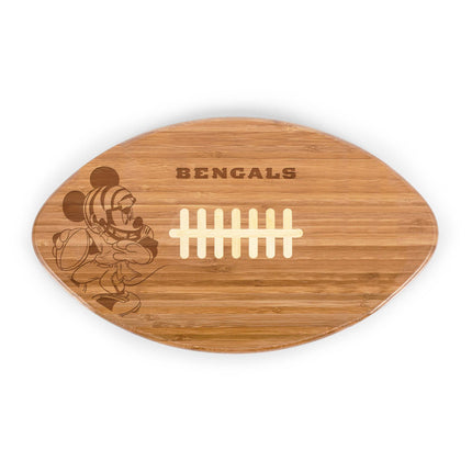 Cincinnati Bengals Mickey Mouse - Touchdown! Football Cutting Board & Serving Tray