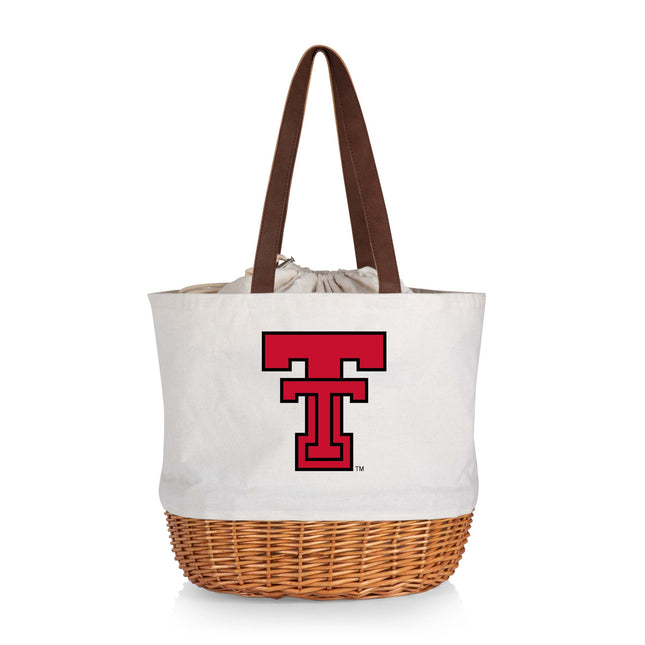 Texas Tech Red Raiders - Coronado Canvas and Willow Basket Tote