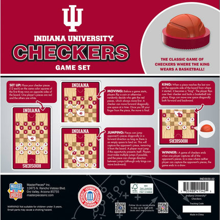 Indiana Hoosiers Checkers Board Game