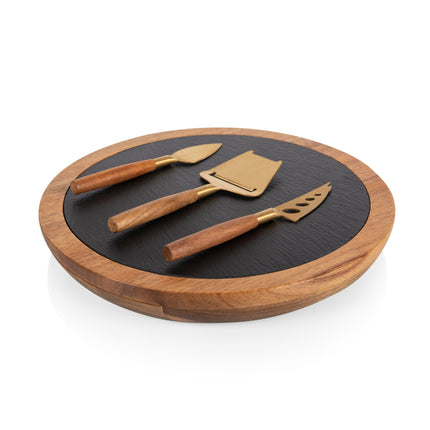 Cincinnati Bengals - Insignia Acacia and Slate Serving Board with Cheese Tools