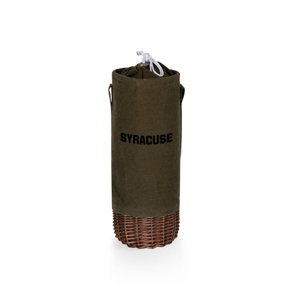 Syracuse Orange Malbec Insulated Canvas and Willow Wine Bottle Basket